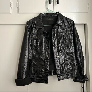 Mavi Jeans Gold collection poly jacket in shiny black